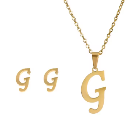 Pozłacany naszyjnik z literką "G"