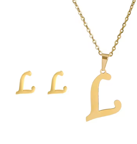 Pozłacany naszyjnik z literką "L"