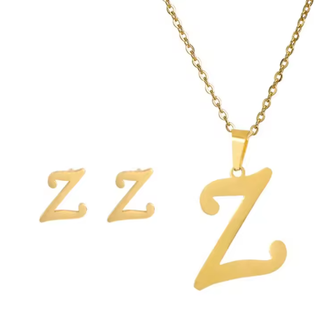 Pozłacany naszyjnik z literką "Z"